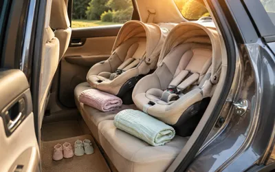 双子のチャイルドシート2台は載る？答えは販売店で現車確認