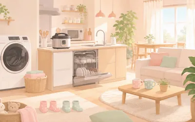 双子育児の時短家電おすすめ6選｜最初の1台はドラム式洗濯乾燥機